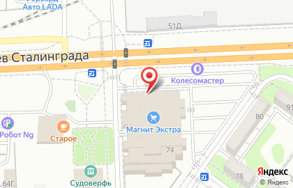 Федеральная сеть японской и паназиатской кухни СушиВёсла на проспекте Героев Сталинграда на карте