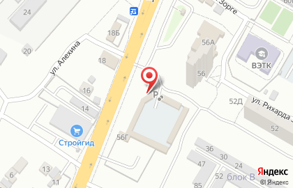 Автостоянка на ул. Лермонтова, 56Б на карте