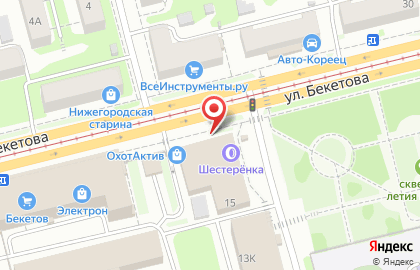 Магазин Шестеренка в Нижнем Новгороде на карте
