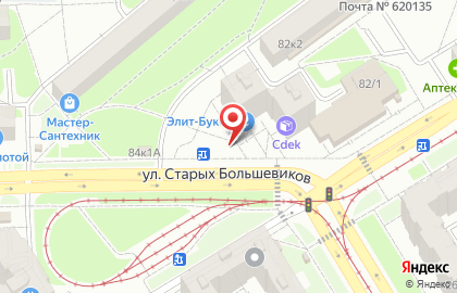 Киоск по продаже фруктов и овощей на улице Старых Большевиков на карте