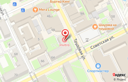 Медицинская лаборатория Инвитро на Советской улице в Ногинске на карте