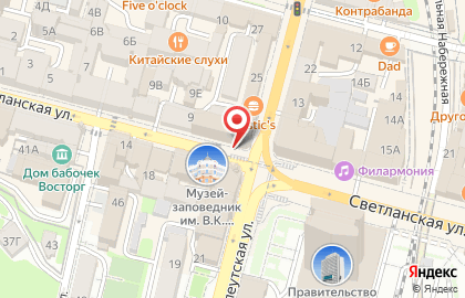 Кафе быстрого питания Hesburger на Светланской улице на карте
