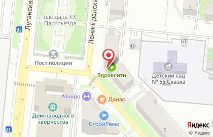 Магазин и киоск по продаже мяса птицы на улице Ленинградской на карте