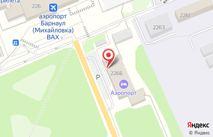 Гостиница Аэропорт в Барнауле на карте