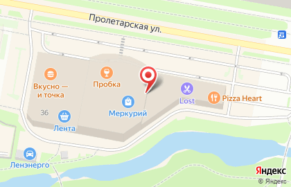Ювелирный магазин и мастерская 585*Золотой на Пролетарской улице, 36 лит а на карте