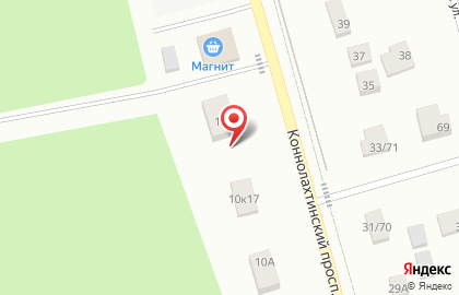 Март на Коннолахтинском проспекте на карте