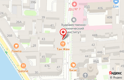 Ресторан китайской кухни Тан Жен в Санкт-Петербурге на карте