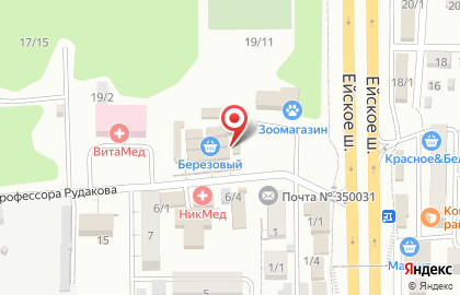 Магазин мясной продукции Деревенская курочка на улице Профессора Рудакова на карте