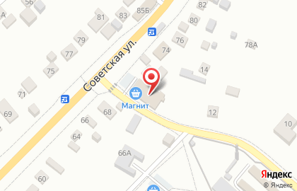 Супермаркет Магнит на Советской улице на карте
