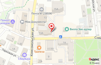 Супермаркет в Калининграде на карте
