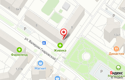 Магазин разливных напитков Крюгер Хаус на улице Валерии Гнаровской на карте