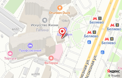Сеть магазинов и гипермаркетов укрепления семьи Розовый Кролик на Профсоюзной улице на карте