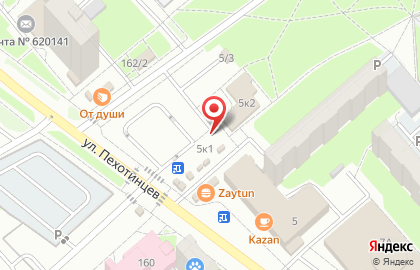 Магазин фруктов и овощей в Железнодорожном районе на карте