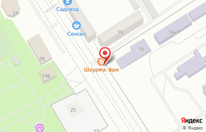 Киоск по продаже фастфудной продукции Шаурма & Фри на улице Дзержинского на карте