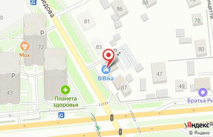 Автомоечный и шиномонтажный сервис BiBika в Мотовилихинском районе на карте
