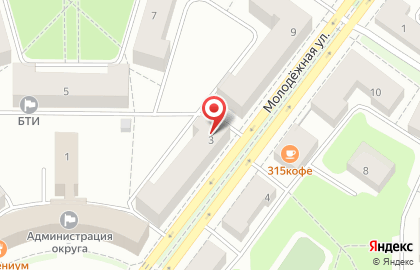 Партия Единая Россия, общественная приёмная на Молодёжной улице на карте