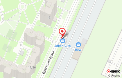 Автостоянка Юпитер-транс на Брестском бульваре, 9а к 1 на карте