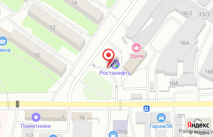 АЗС Ростанефть на улице Монтажников на карте