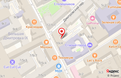 ЮниКредит Банк, ЗАО на Кузнецком мосту (ул Дмитровка Б.) на карте