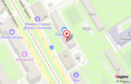 Супермаркет Пятёрочка на Новочеркасском проспекте, 36 к 1 на карте