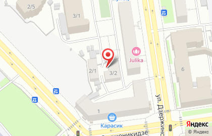 Сауна в Центре на улице Дзержинского на карте