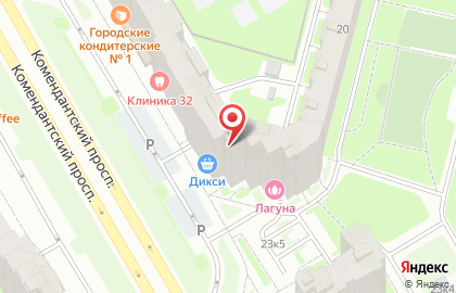 Квартирное бюро на Комендантском на карте