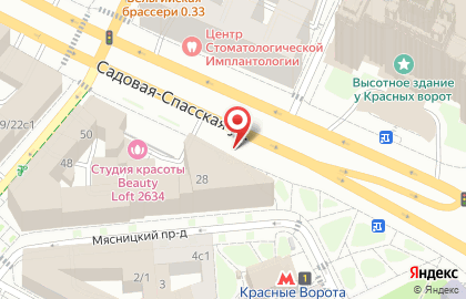 ОАО Банкомат, АКБ Росбанк на Садовой-Спасской улице на карте