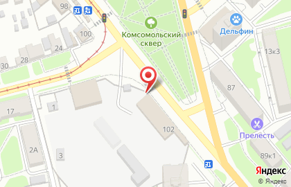 Киоск быстрого питания Шаурма на углях в Центральном районе на карте