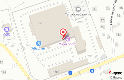 Спортивный клуб Спарта на Барнаульской улице на карте