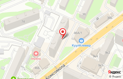 Транс-эксперт на проспекте Ленинского Комсомола на карте