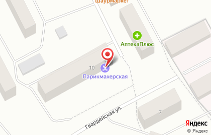 Магазин Ольга на Гвардейской улице на карте