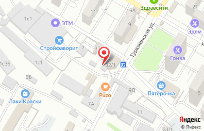 Полкан на Туркменской улице на карте