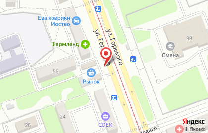 Тирс на улице Горького на карте