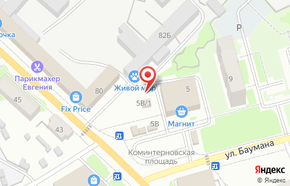 Магазин Вятское Заречье на улице Баумана на карте