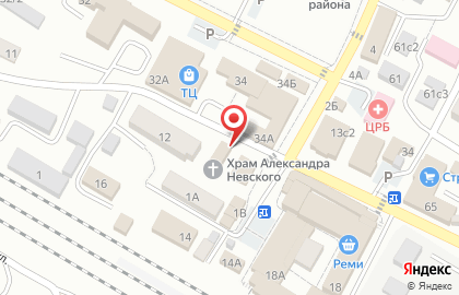 Православный храм в честь святого благоверного князя Александра Невского на карте