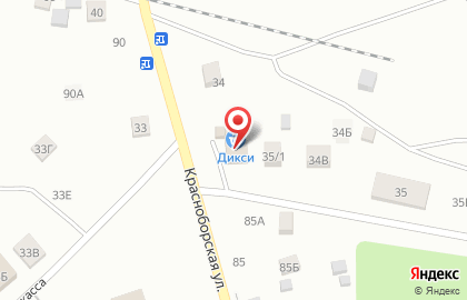 Супермаркет Дикси на Красноборской улице на карте