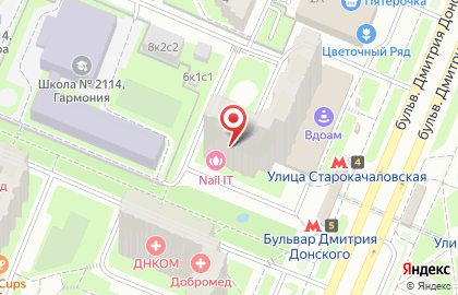 Лаборатория стиля NAIL IT Moscow на бульваре Дмитрия Донского на карте