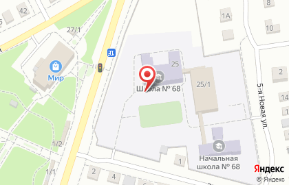 Средняя общеобразовательная школа №68 в Ленинском районе на карте