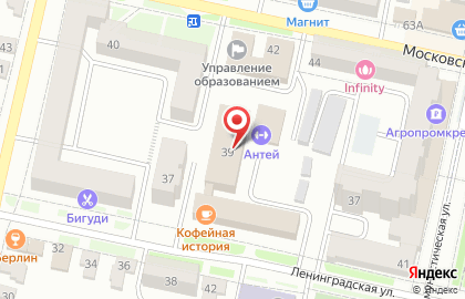 Ростелеком для дома на улице Ленинградской на карте