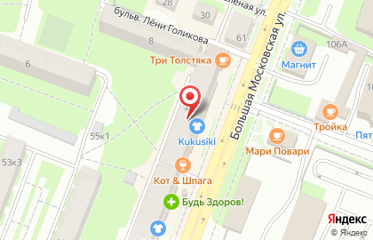 Русский лес на Большой Московской улице на карте