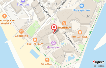 Центр регистрации зрителей игр Сочи 2014 на улице Бестужева на карте