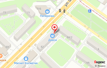 Супермаркет ДИКСИ на улице Шевченко на карте