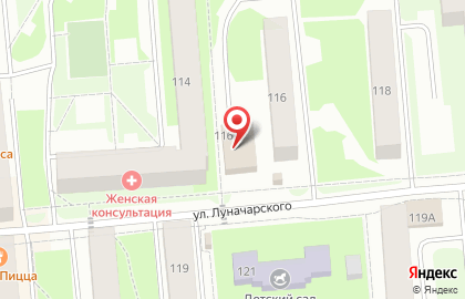 Супермаркет Монетка на Луначарского, 116а на карте