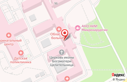 Томская областная клиническая больница на улице Ивана Черных на карте