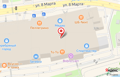 Магазин посуды Императорский фарфор на улице 8 Марта на карте