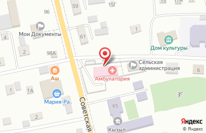 Кызыл-Озёкская сельская врачебная амбулатория на карте