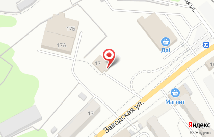 Магазин бытовой техники Техномир на Заводской улице на карте