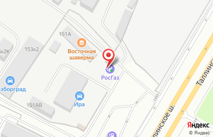 АГЗС РосГаз в Красносельском районе на карте