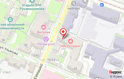 Клиника эстетической медицины и стоматологии Ника Спринг на улице Семашко на карте