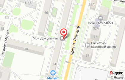 Многофункциональный центр Мои документы на проспекте Ленина на карте